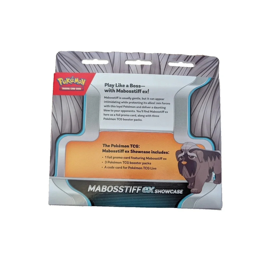Pokemon TCG Mabosstiff ex Showcase Box Sealed Promo & 3 Booster Packs New in Box